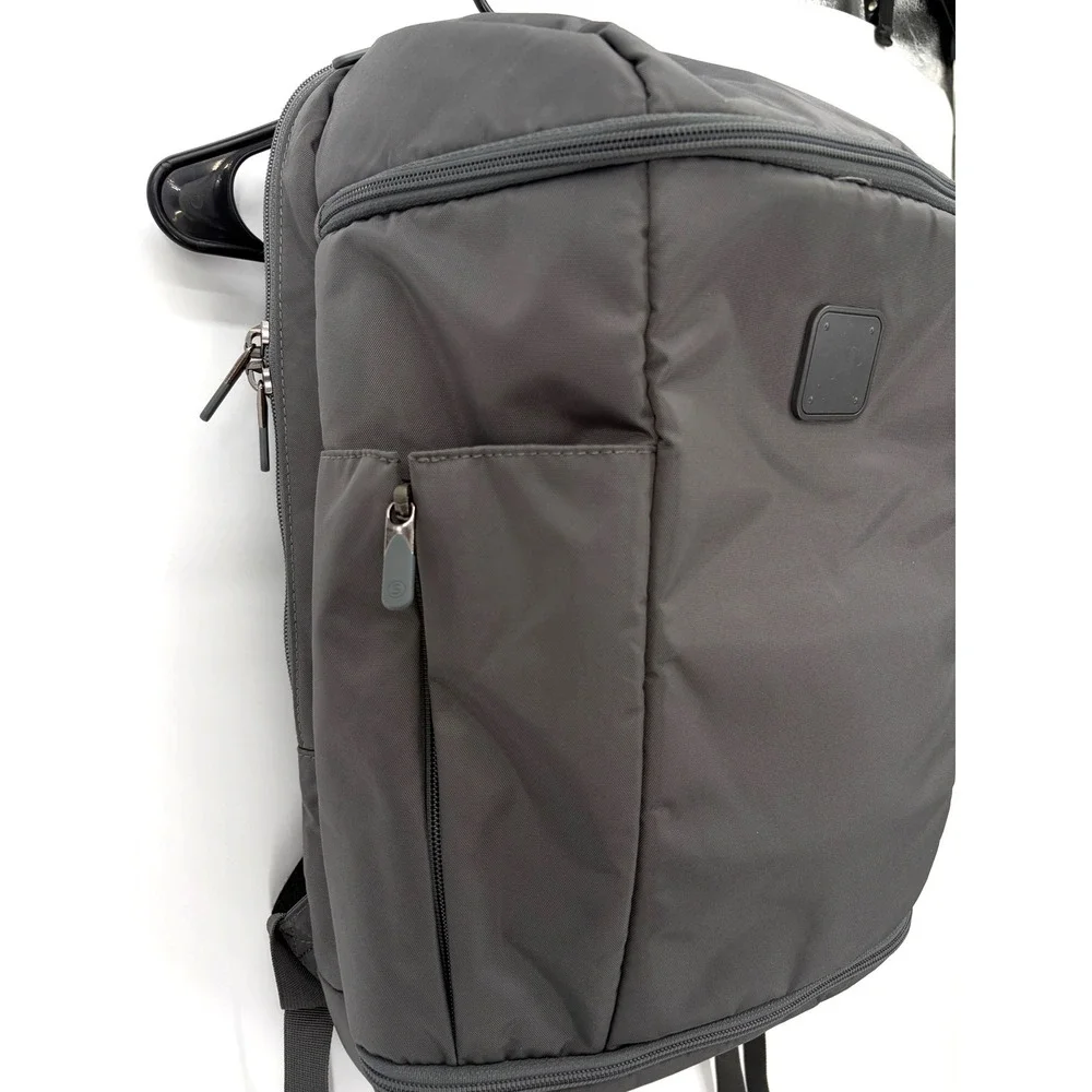 Stitch Travel Backpack Gray Orange Laptop Carry On Organizer Bag